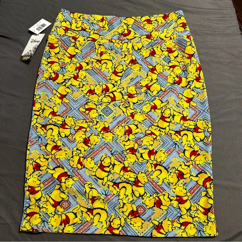 Lularoe Disney NWT Winnie The Pooh Women’s Size Large Pencil Skirt Stretchy - Picture 8 of 8